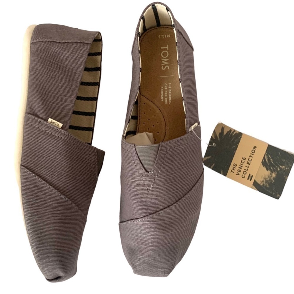 TOMS Alpargata Loafer Flat Recycled Cotton Shade Heritage Canvas Size 11…